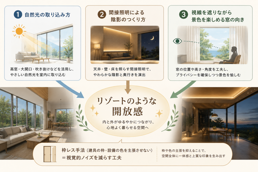 開放感のある空間づくりのポイント